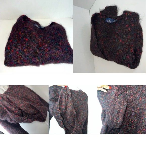 OBR Mohair Chunky Cardigan MultiColor Size Medium - Picture 8 of 17